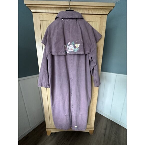 Vintage The Australian Outback Collection Canvas Cotton Duster Coat Jacket SZ L - Picture 14 of 15